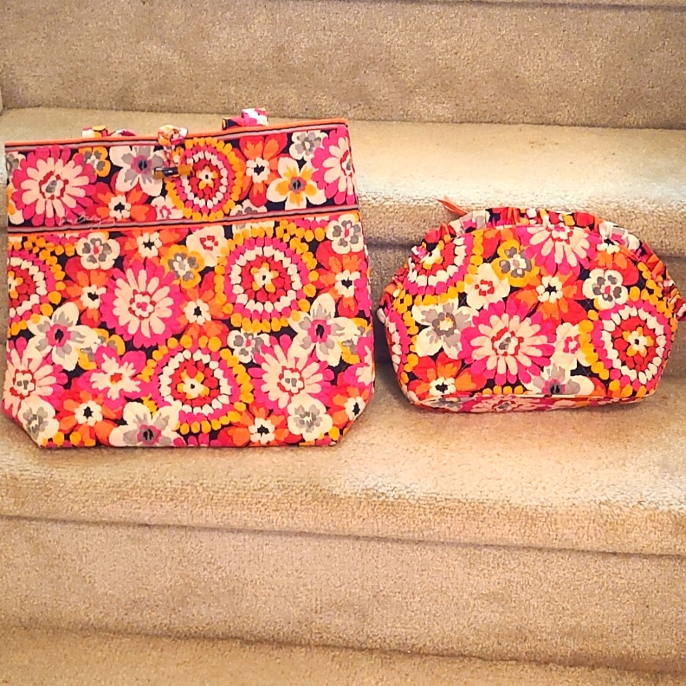 Vera Bradley Tote & Cosmetic Case Set